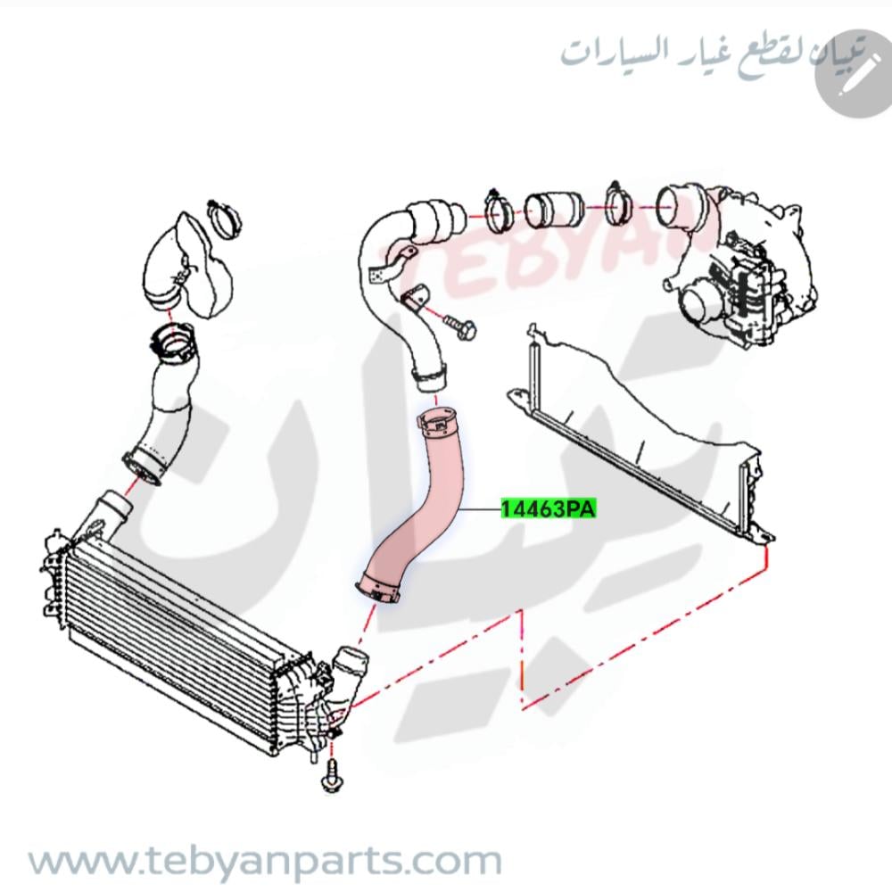 لي هواء تيربو يسار نافارا ديزل 2016 إلى 2024 اصلي