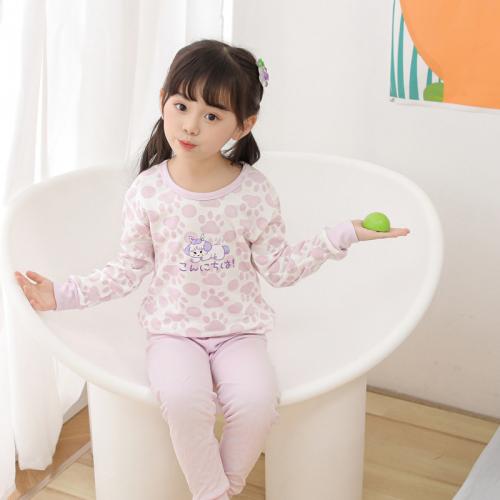 بيجاما بناتي ابيض بنفسجي