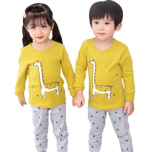 بيجاما ولادي بناتي اصفر