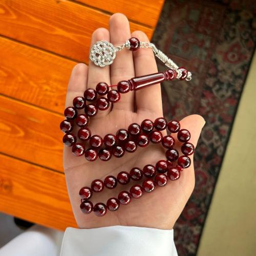سبحة بكلايت عودي غامق جداً 45 خرزة - طربزونه