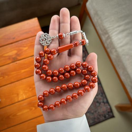 سبحة بكلايت أحمر 45 خرزة
