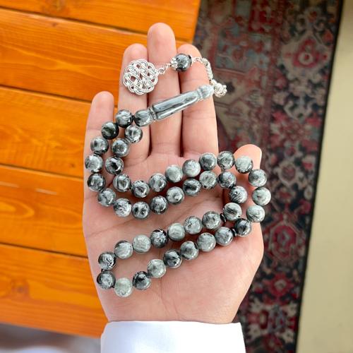سبحه بكلايت رخامي 45 خرزة - طربزونه معدن