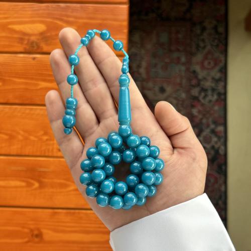 سبحة بكلايت سماوي 45 خرزة - تمليكه