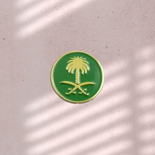 ستيكر سيفين ونخلة دائري