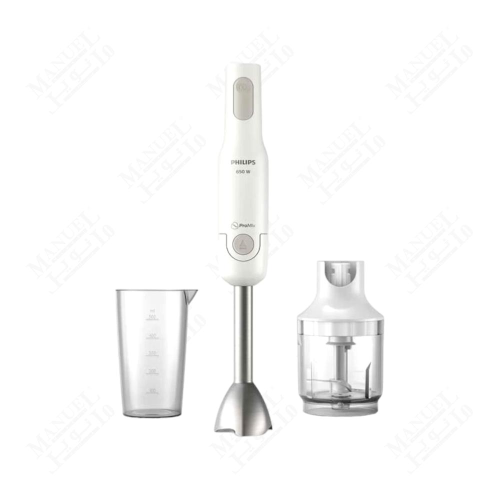 PHILIPS HAND BLENDER WITH CHOPPER AND WHISK 650W HR253501 Manuel Market online