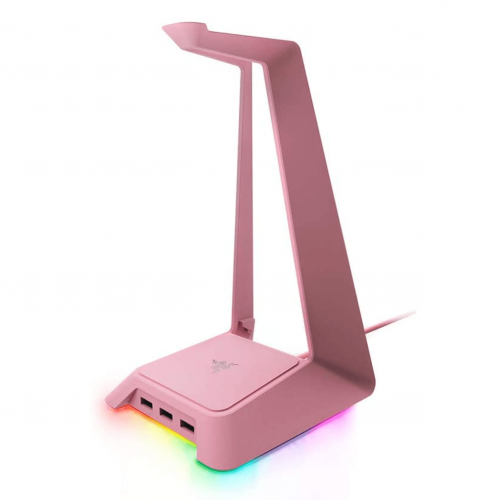 قاعدة ريزر للسماعات وردي