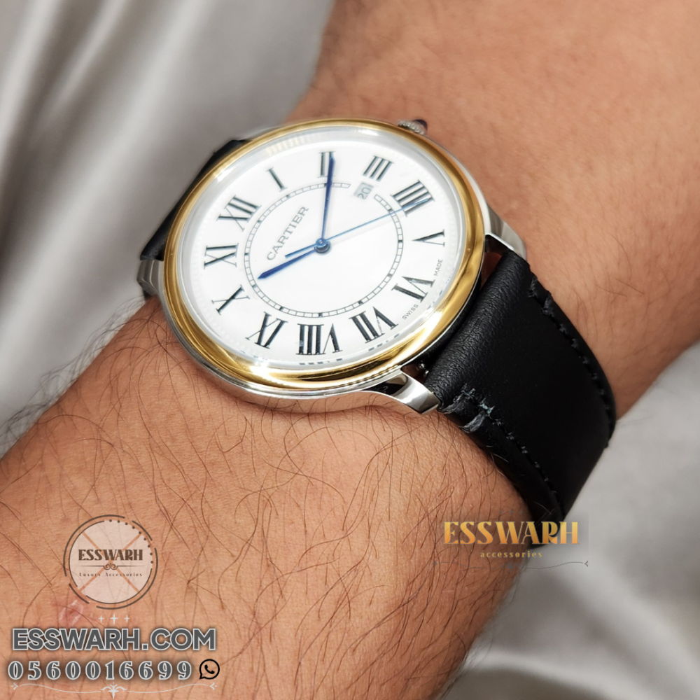 Cartier Round Most Watch Gold Frame Size 39 Old Lock متجر اسورة
