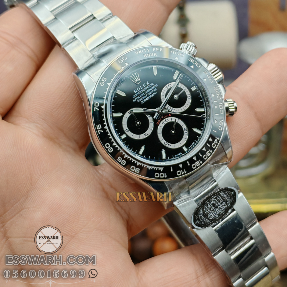 ساعة رولكس دايتونا - ماستر كوالتي مكينة سويسرية  مقاس 40 - اصدار 2025