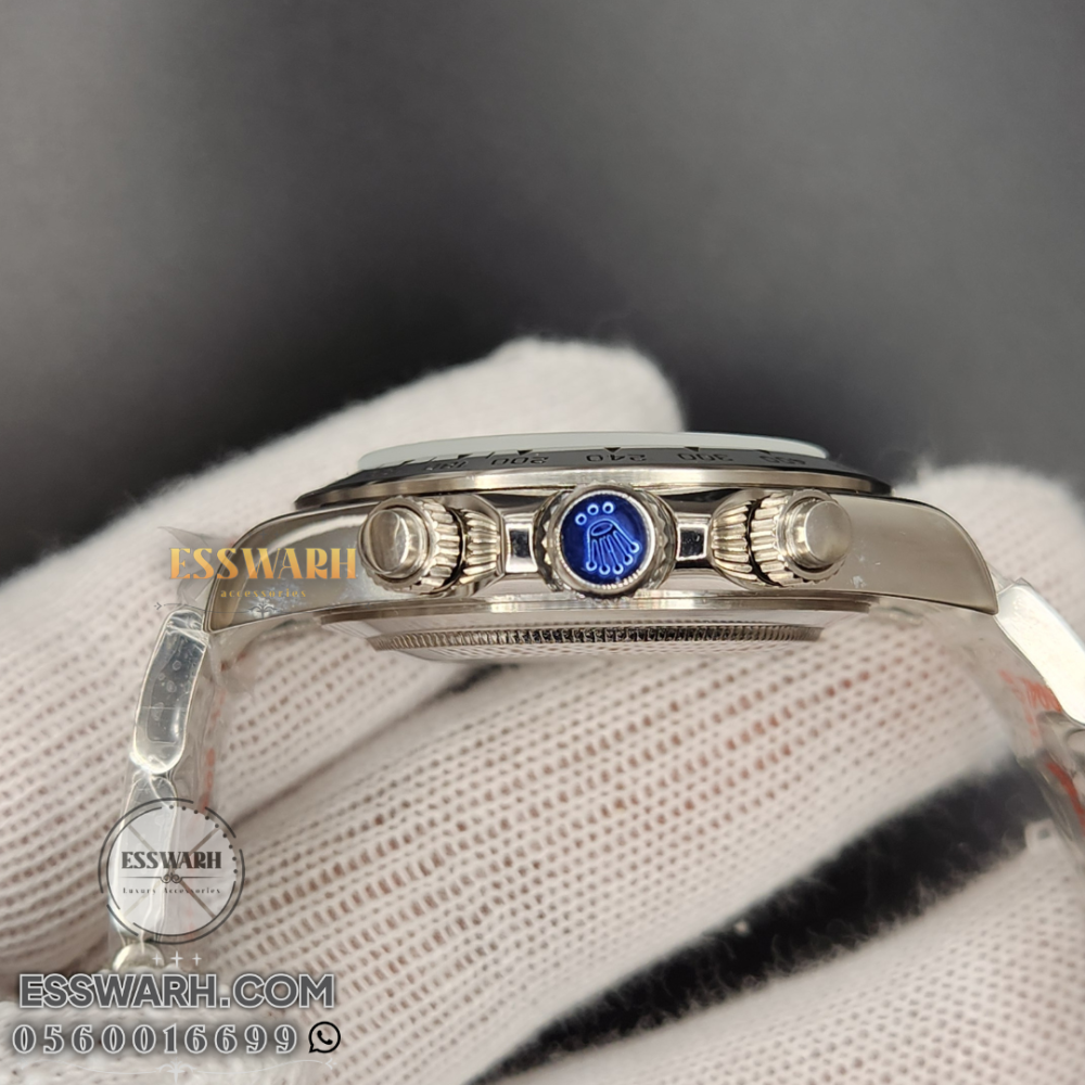 ساعة رولكس دايتونا  مقاس 41 - بطاريات مينا منقوش