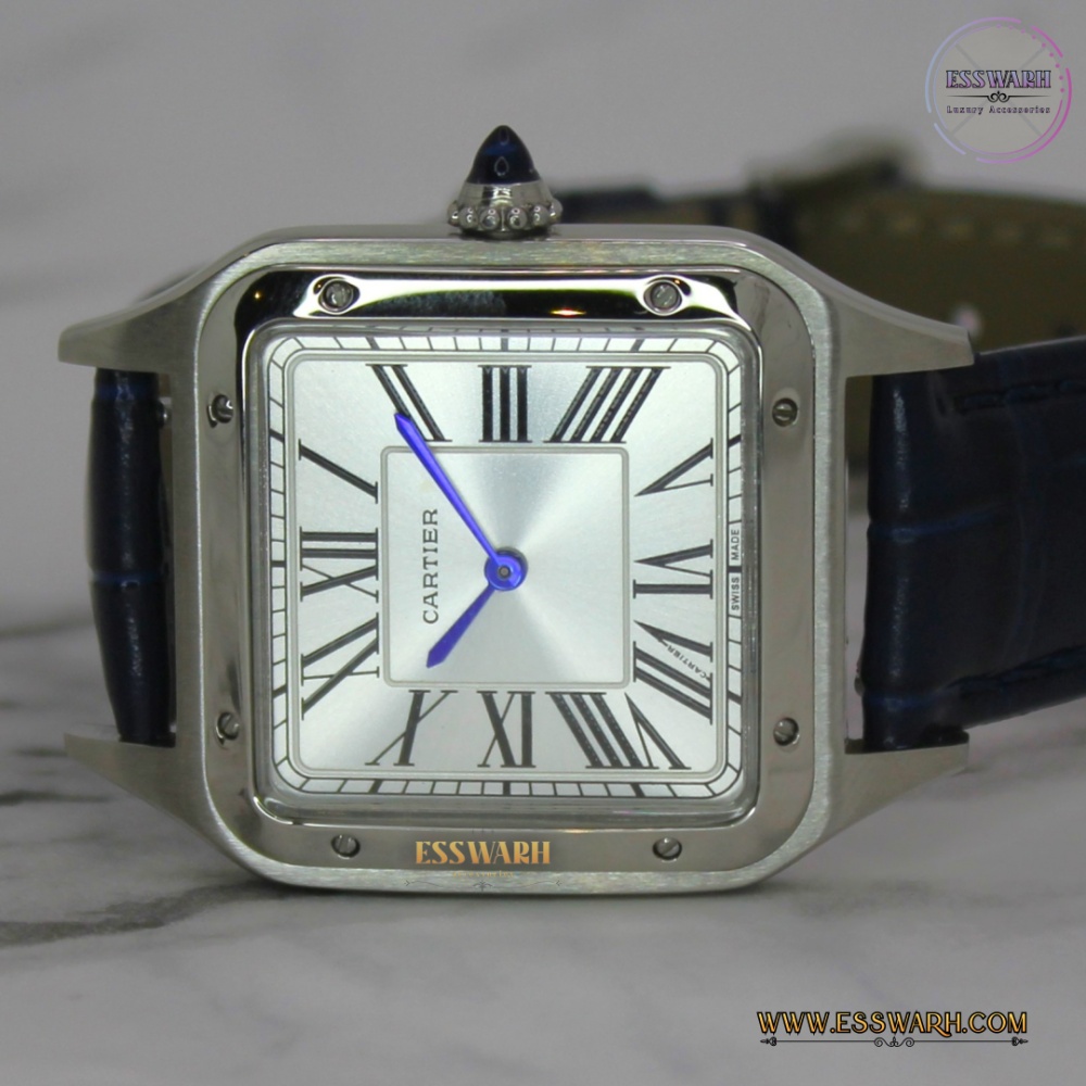 Cartier watch blue hands hotsell