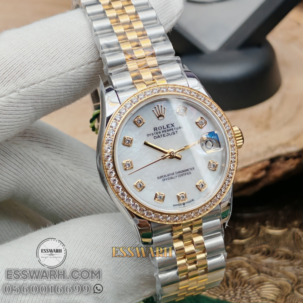 Rolex Datejust Watch - Women's Model - Master Quality Swiss Machine Size 32 Zircon Stones Case