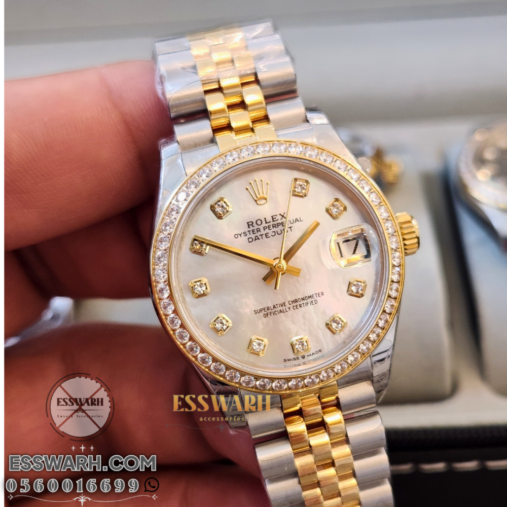 Rolex Datejust Watch - Women's Model - Master Quality Swiss Machine Size 32 Zircon Stones Case