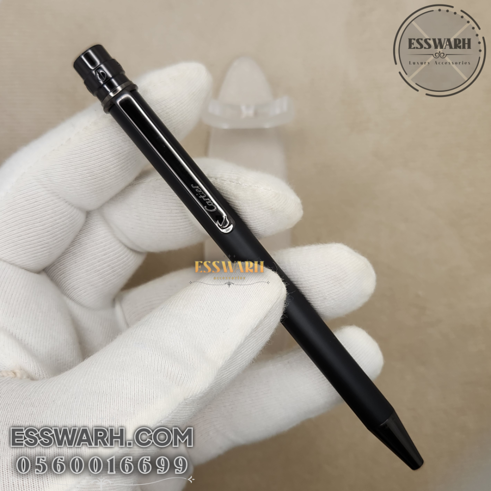 Cartier pen model C30 full matte black slim and short model