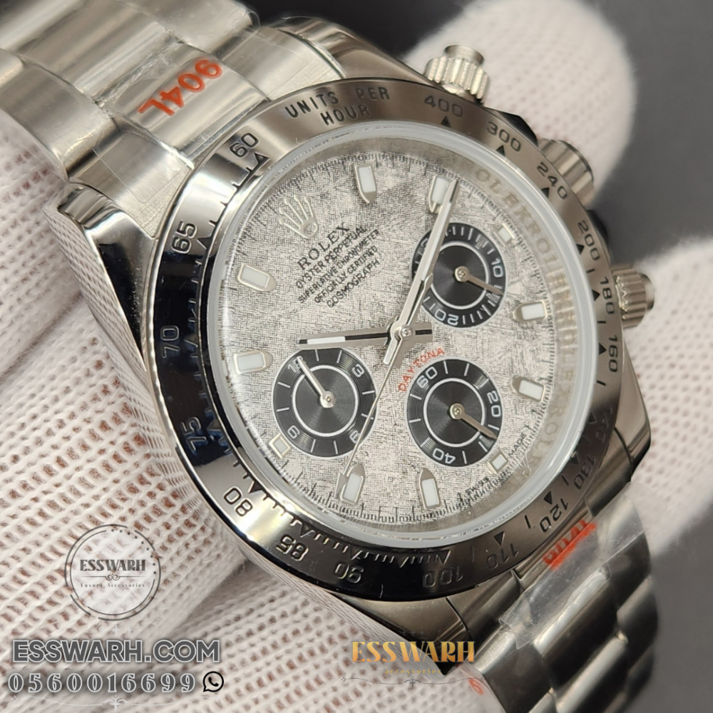 ساعة رولكس دايتونا  مقاس 41 - بطاريات مينا منقوش