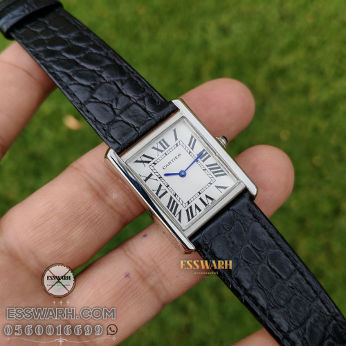 ساعة كارتير تانك سولو مقاس 33.7 x 25.5 mm صغير جلد...