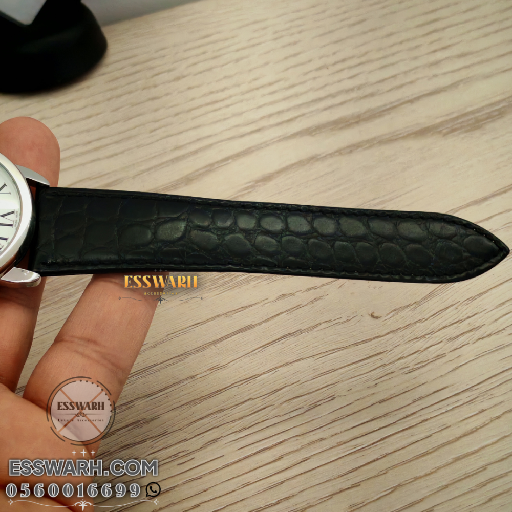 ساعة كارتير روند سولو - مكينة اوتوماتيك مقاس 42 جلد نقش تمساح