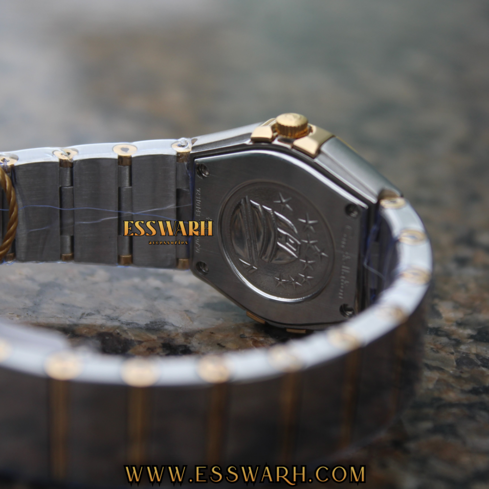 Omega Women's Watch Mother of Pearl Dial with Engraving Size 30 with Stone Bezel