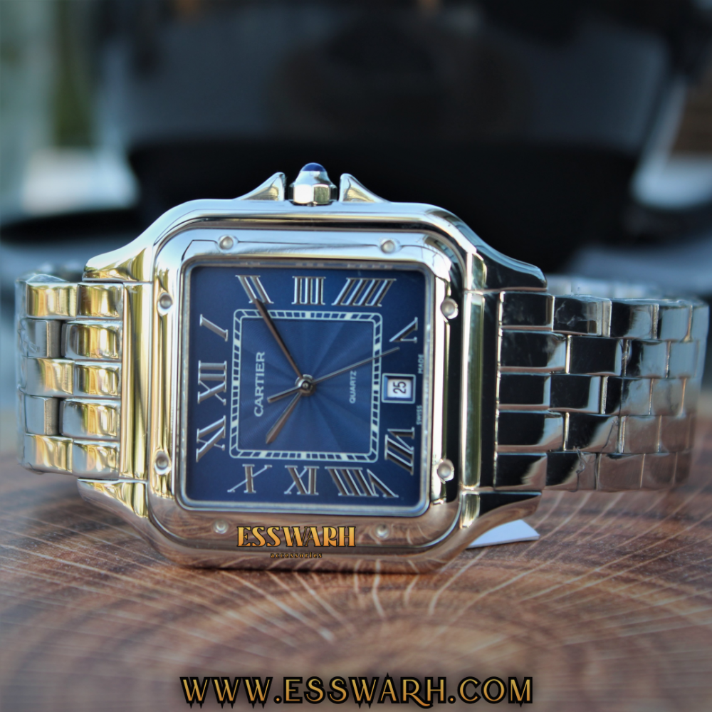 Luxury Cartier Watch Santos Duomo Stainless Steel Belt