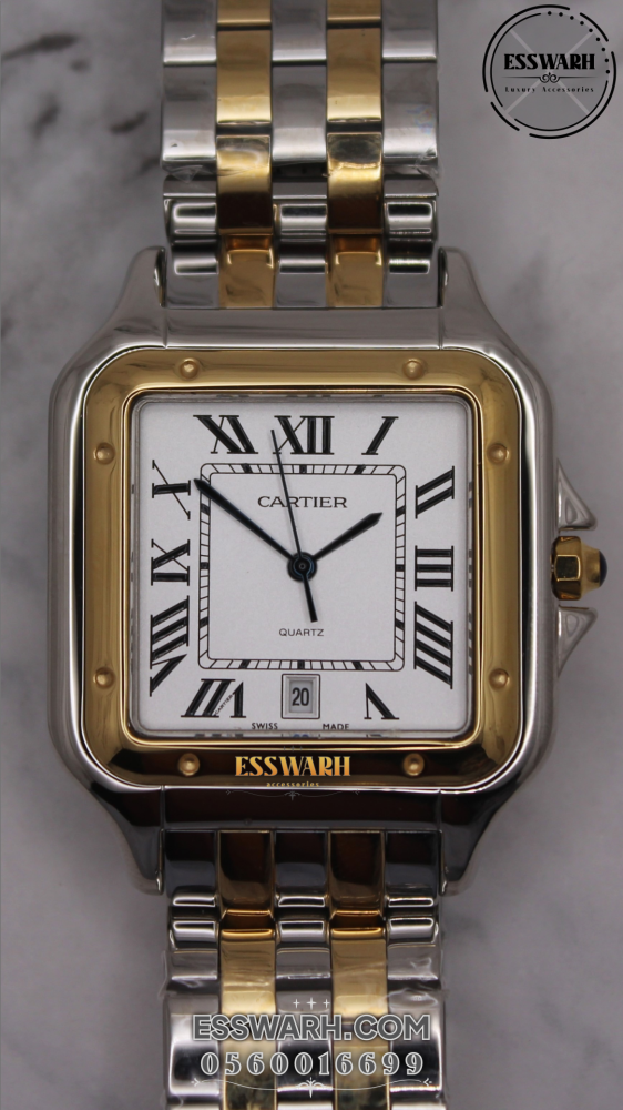 Cartier luxury watch Santos Duomo two-tone stainless steel