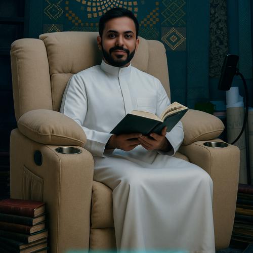 كرسي الاسترخاء بحامل أكواب وجوال