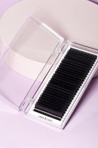 علبة رموش لاش اند كاش D Curl كثافة 0.07 أسود مكس أطوال