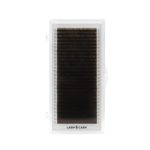 Lash & Cash C Curl Eyelash box, Density 0.07, Dark Brown Mix Lengths (7-13mm)