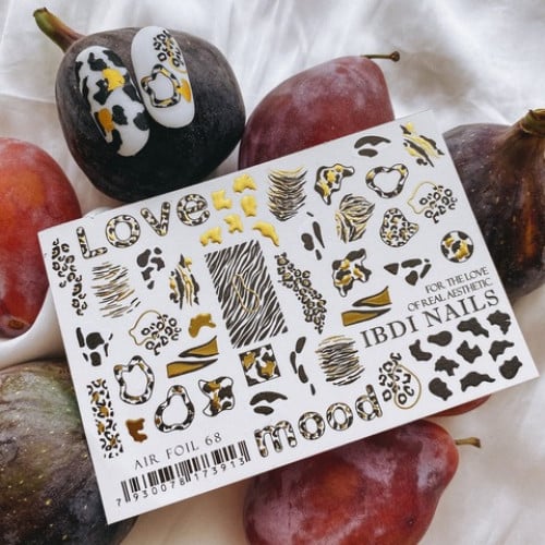 Nail Sticker - Animal Gold Prints