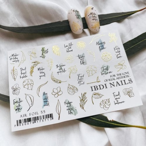 ستكر الأظافر - أوراق ذهبية