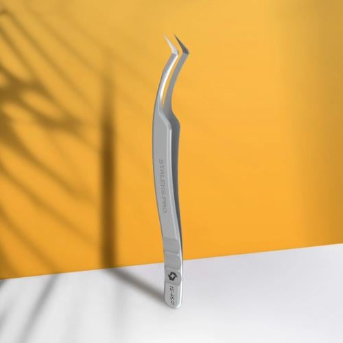 Professional eyelash tweezers with fiber tips EXPERT 45 TYPE 2