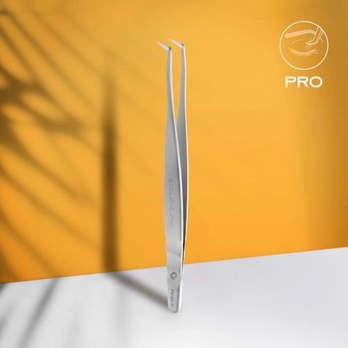 Professional eyelash tweezers with curved head 40 type 8