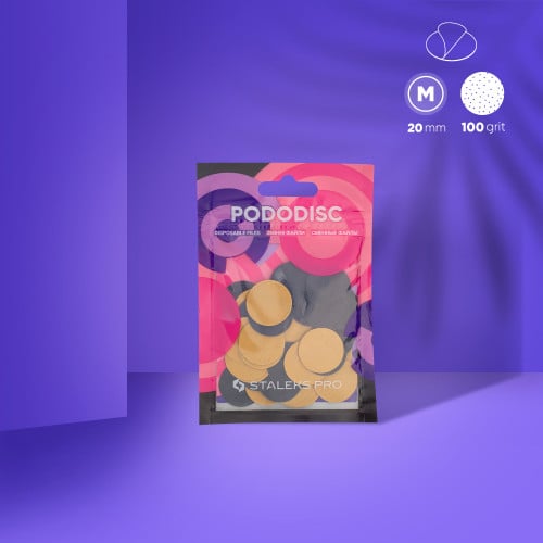 وسادات اسفنجات إعادة تعبئة بيضاء لقرص باديكير ستالكس برو وسط 180 . 50 حبة