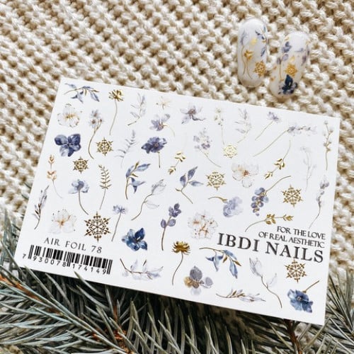 Nail Stickers - Golden Flowers