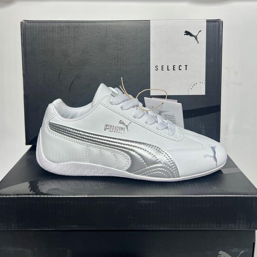  حذاء بوما سبيد كات أبيض فضي