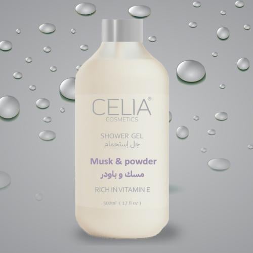 سيليا شاور جل مسك وباودر 500 مل -Celia Cosmetics S...