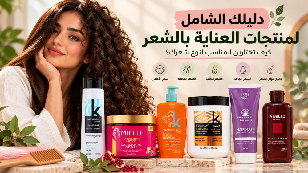 دليلك الشامل لمنتجات العناية بالشعر وكيف تختارين المناسب لشعرك