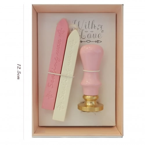 ختم شمع - باقة مواليد - وردي