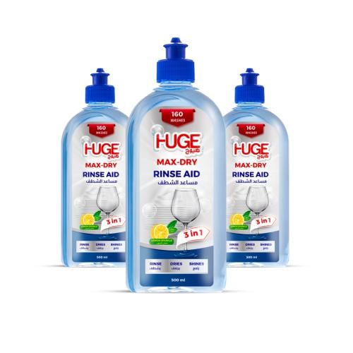 3 عبوات مساعد الشطف ملمع MAX-DRY من هيوج HUGE