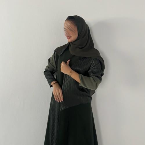 VR46 MIXED GREEN&OLIVE ABAYA