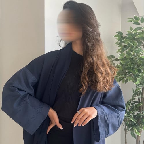 #3 TWO SHADES OF DARK BLUE ABAYA