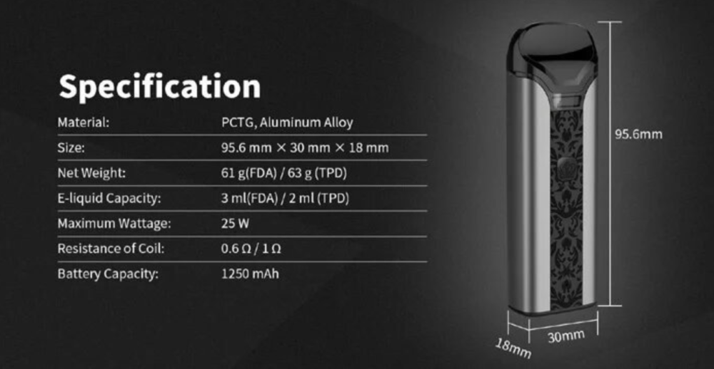 UWELL Crown Pod Kit 1250mAh 0.6 1.0 Pro-FOCS EKLEEL VAPE - Ekleel Vape  Store Original Flavors and Salt Nic Devices Saudi Arabia