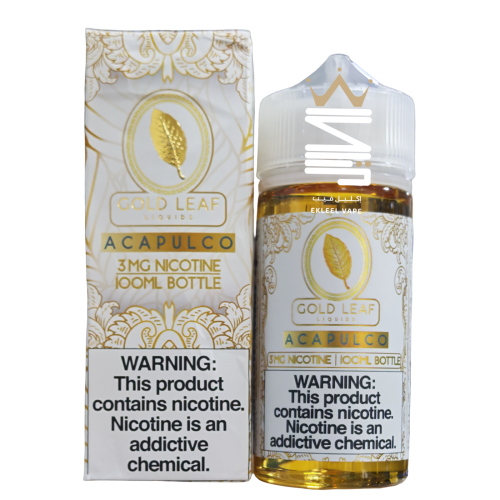 Gold Leaf Vanilla Custard Tobacco 100ml 3mg | EKLEEL VAPE - Ekleel Vape  Store Original Flavors and Salt Nic Devices Saudi Arabia