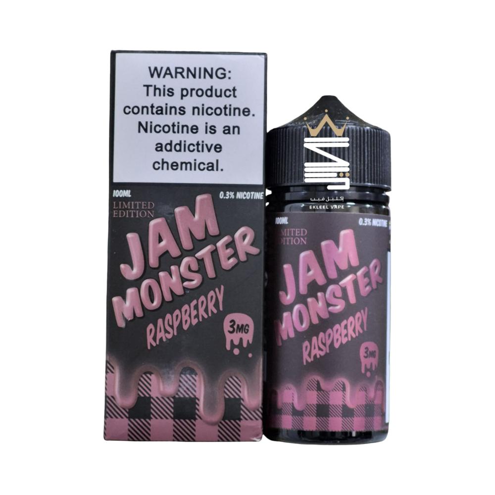 Jam Monster Raspberry 100ml 3mg E-Liquid | EKLEEL VAPE