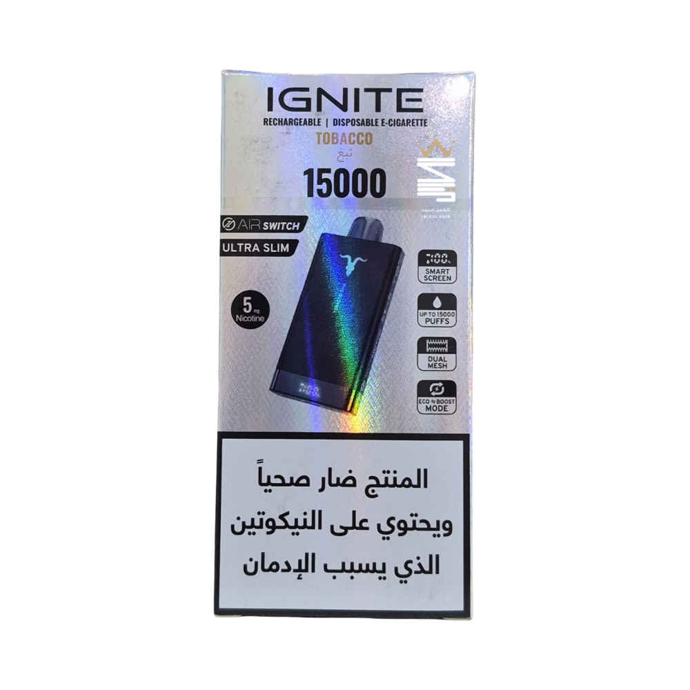 ignite v150 disposable vape Tobacco 15000 Puffs (5%) | EKLEEL VAPE Provinces:AB/NT/NU Provinces ALLO Disposable how to change voopoo