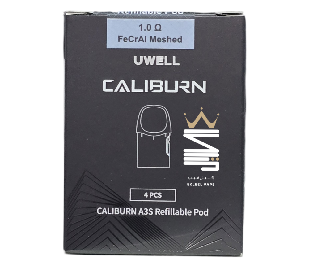 Uwell Caliburn A3S Pods 4 Pack A3 AZ3 AK3 Saudi Ekle - Ekleel Vape Store  Original Flavors and Salt Nic Devices Saudi Arabia