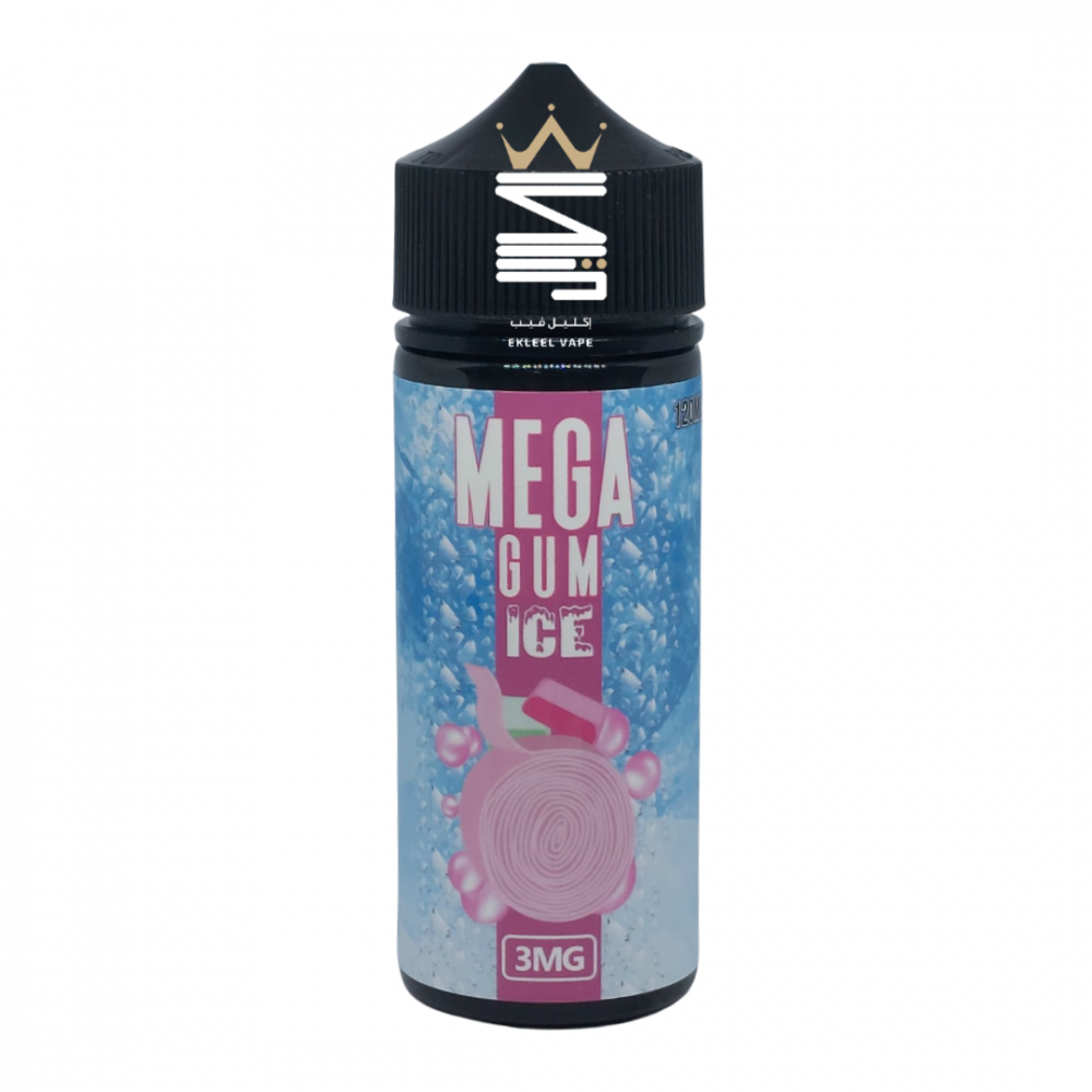 GRAND Mega Gum Ice 120ml 3mg 70 30 E Liquid EKLEEL VAPE - Ekleel Vape Store  Original Flavors and Salt Nic Devices Saudi Arabia