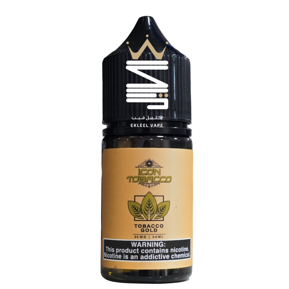 Tobacco Gold Salt Icon Tobacco 30ml 35mg Salt Nic EKLEEL VAPE