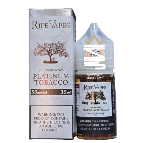 ripe vapes platinum tobacco نكهة بلاتنيوم توباكو رايب فيب 30 مل سولت EKLEEL VAPE