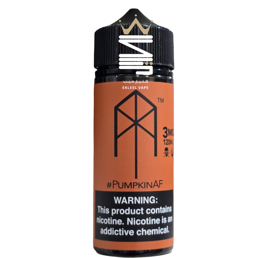MTERK Pumpkin AF 120ml 3mg Pumpkin Pie Butterscotch EKLEEL VAPE - Ekleel  Vape Store Original Flavors and Salt Nic Devices Saudi Arabia