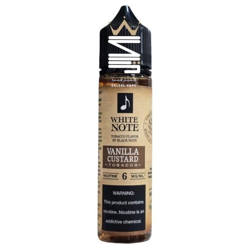 WHITE NOTE VANILLA CUSTARD TOBACCO 60ml FREEBASE EKLEEL VAPE - Ekleel Vape  Store Original Flavors and Salt Nic Devices Saudi Arabia