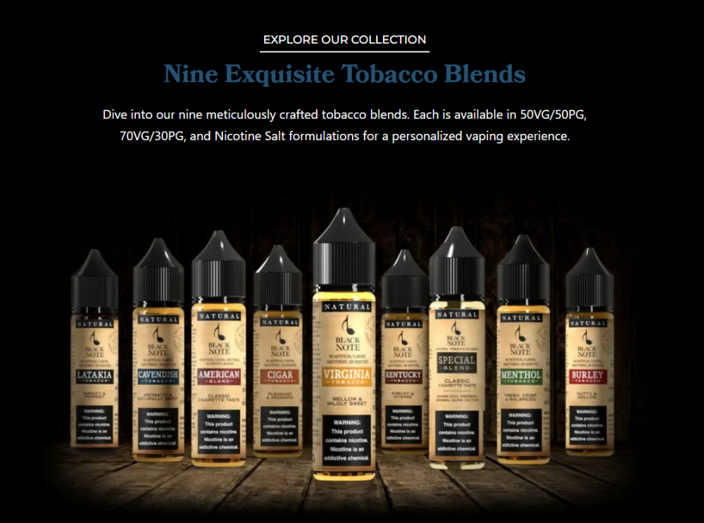 black note natural tobacco flavors ekleel vape saudi